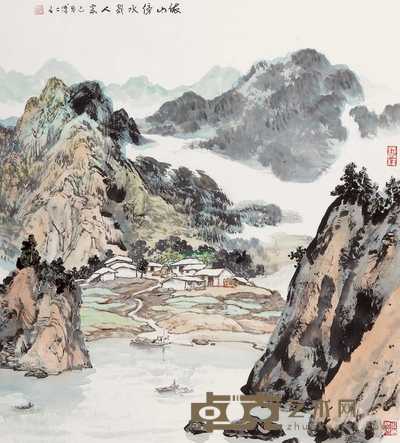 傅小石 依山傍水 69×62cm